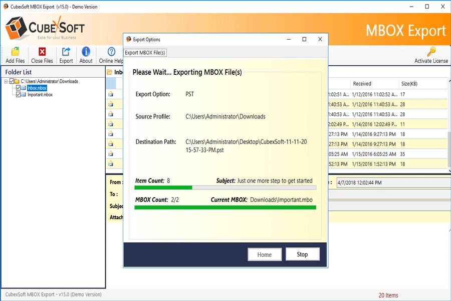 online mbox to pst converter